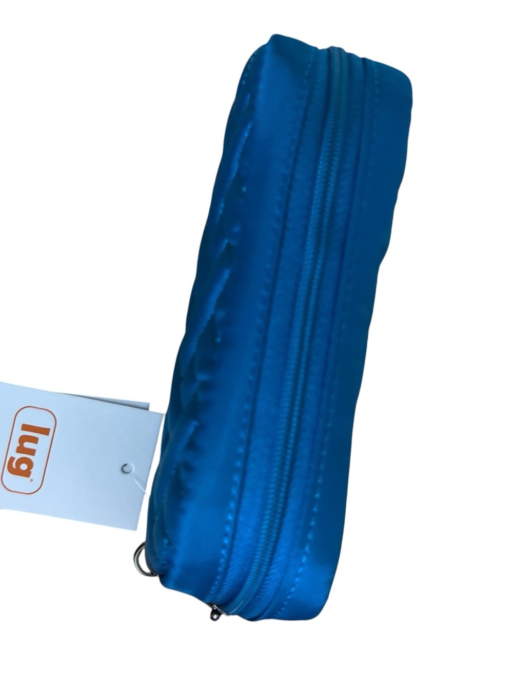 Lug | Bobsled Quilted Cosmetic Eyeglasses Pouch in Teal Blue - Picture 2 of 4